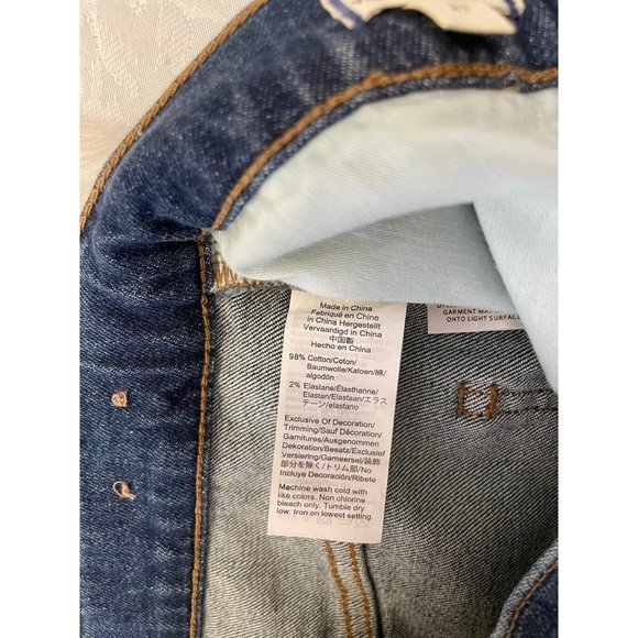 Madewell The Perfect‎ Vintage Crop Blue Jeans Size 27 Button Fly Stretch - Picture 6 of 10